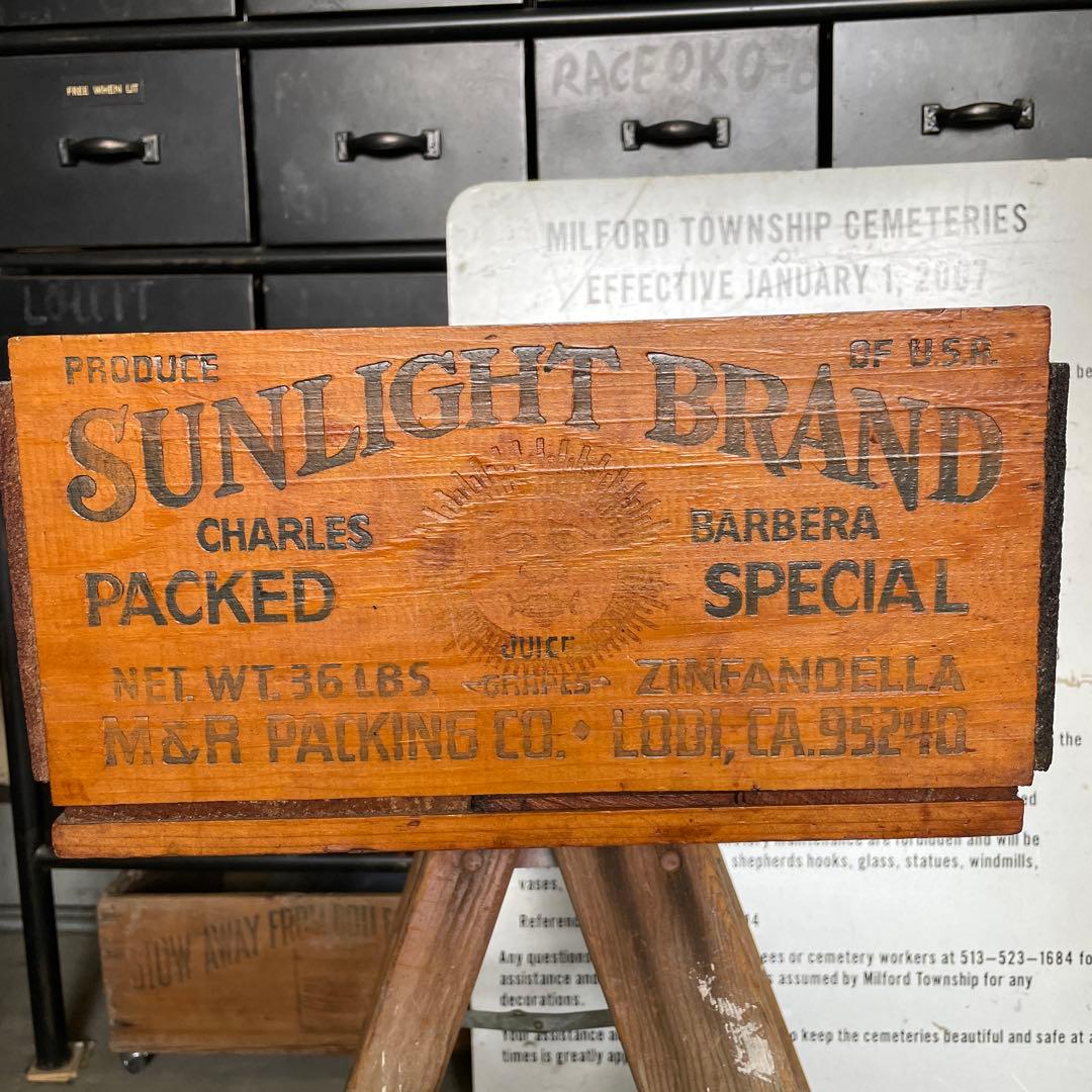 U.S.A ヴィンテージ 木箱 vintage wooden box