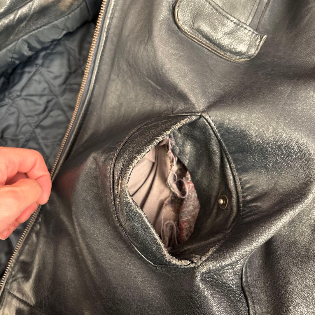 フランス軍　パイロット　レザージャケット ミリタリージャケット