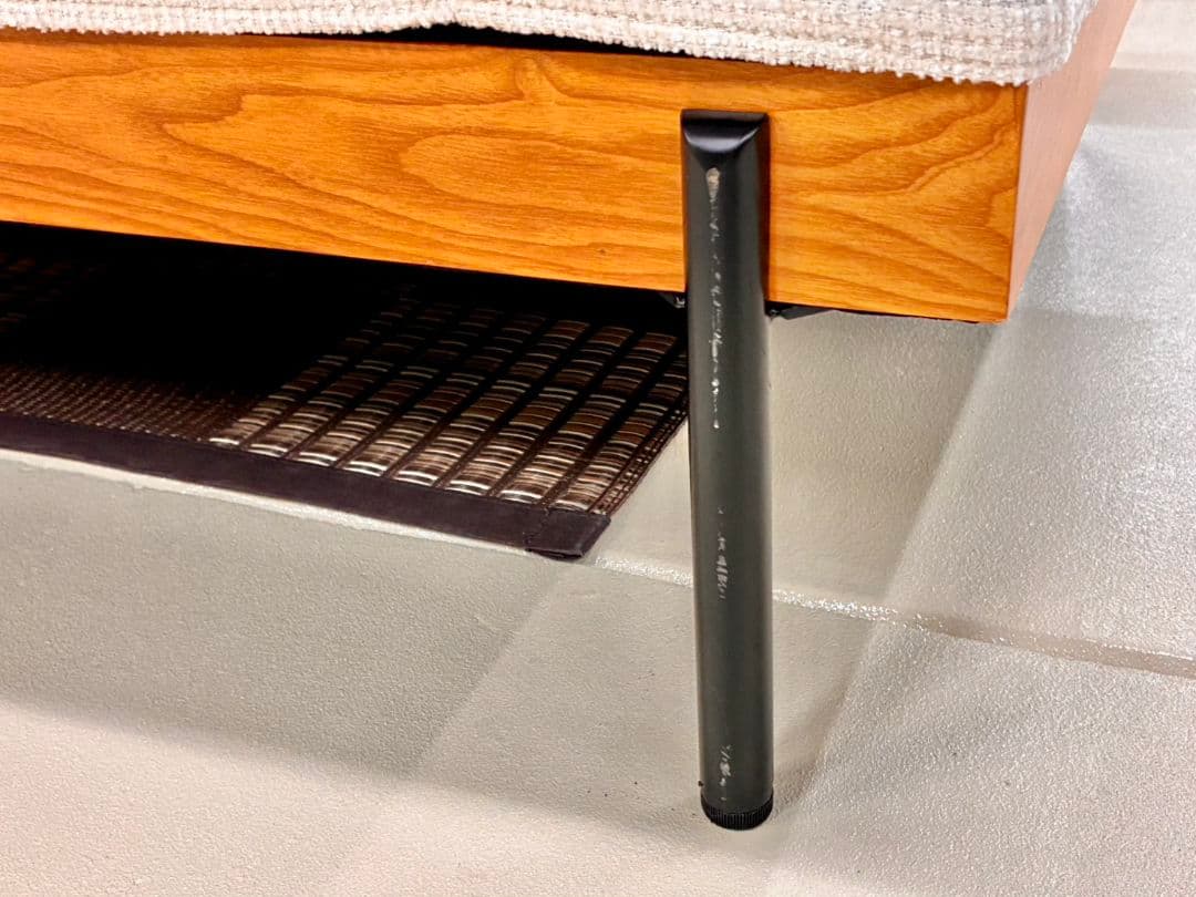 北欧風 ユニットソファ オットマン付き(アイボリー)