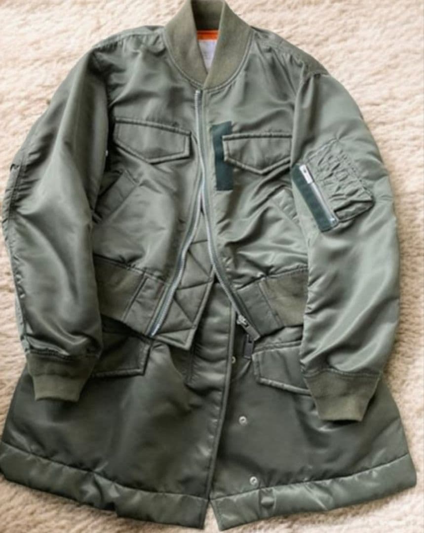 sacai サカイ MA-1 Nylon Twill Coat