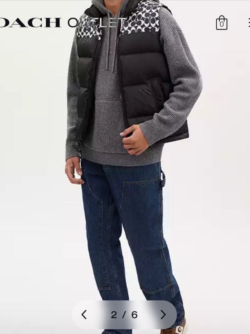 COACH シグネチャーダウンベスト