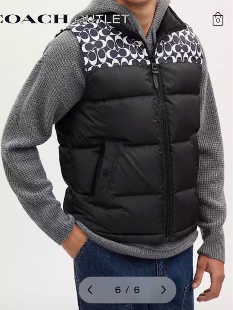 COACH シグネチャーダウンベスト