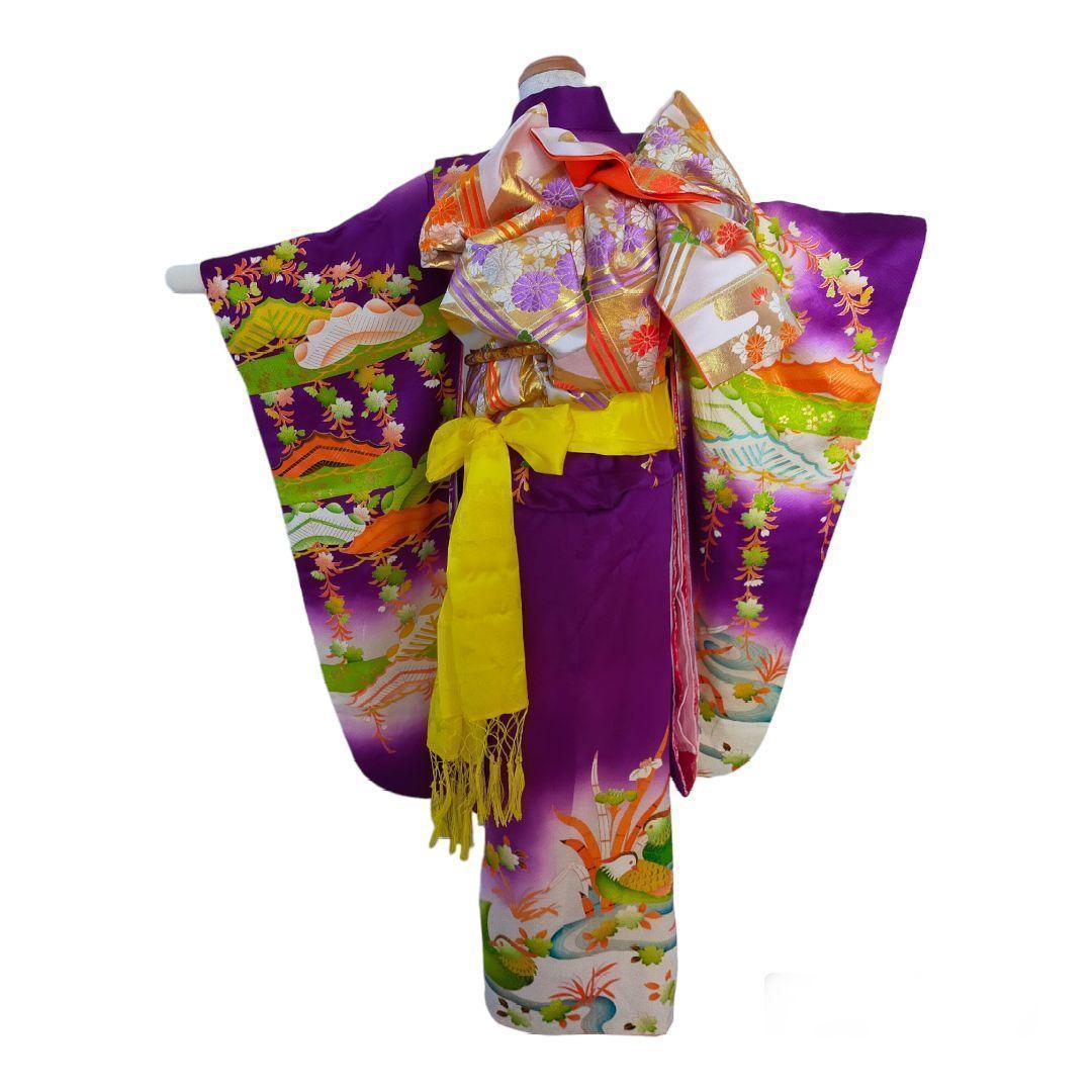 七五三 7歳 セットおしどり　桜　水流 081502