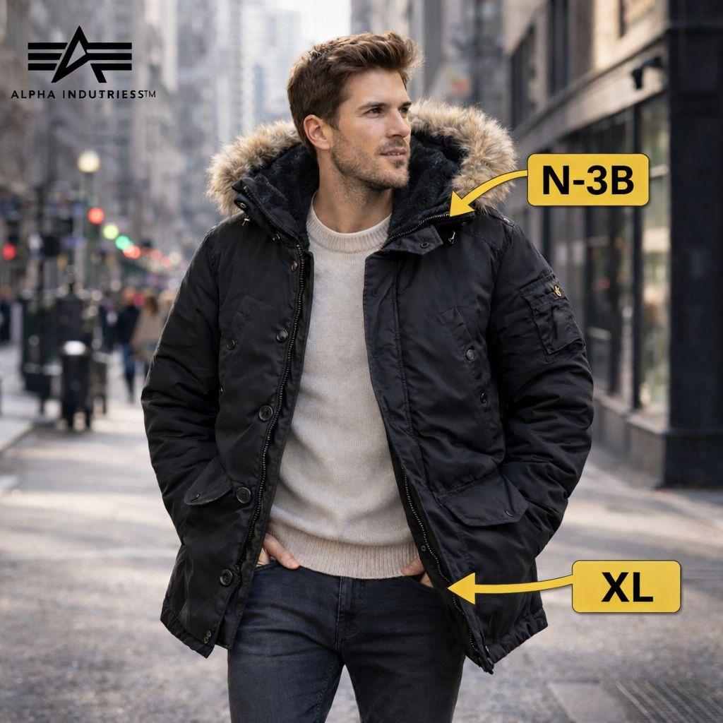 アルファインダストリーズ N-3B フライトジャケットy2k ブラック XL