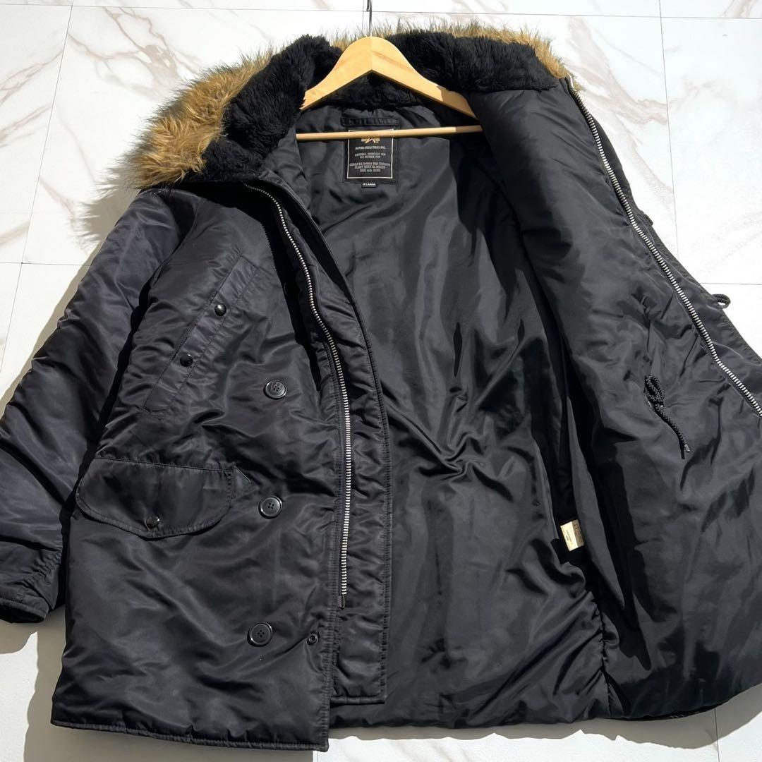 アルファインダストリーズ N-3B フライトジャケットy2k ブラック XL