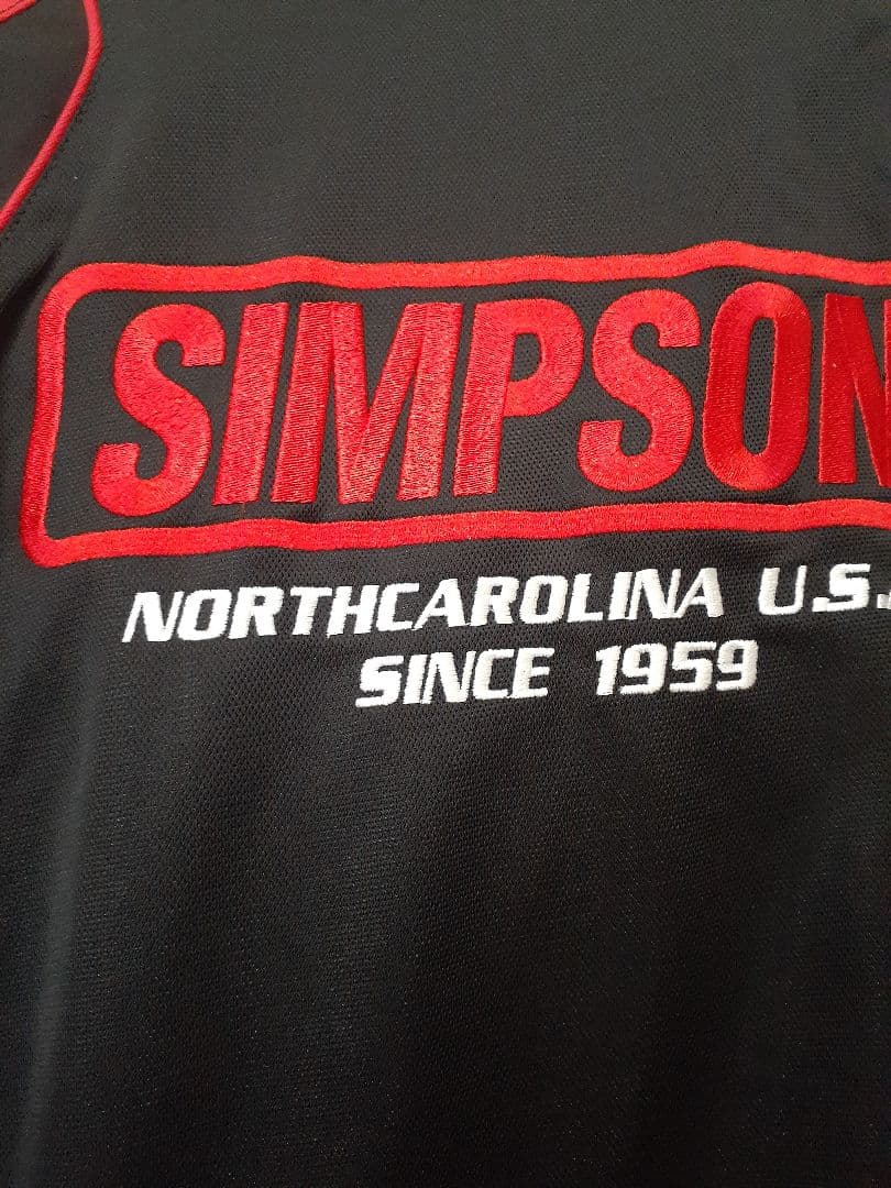 SIMPSON バイクジャケット M ブラック/レッド