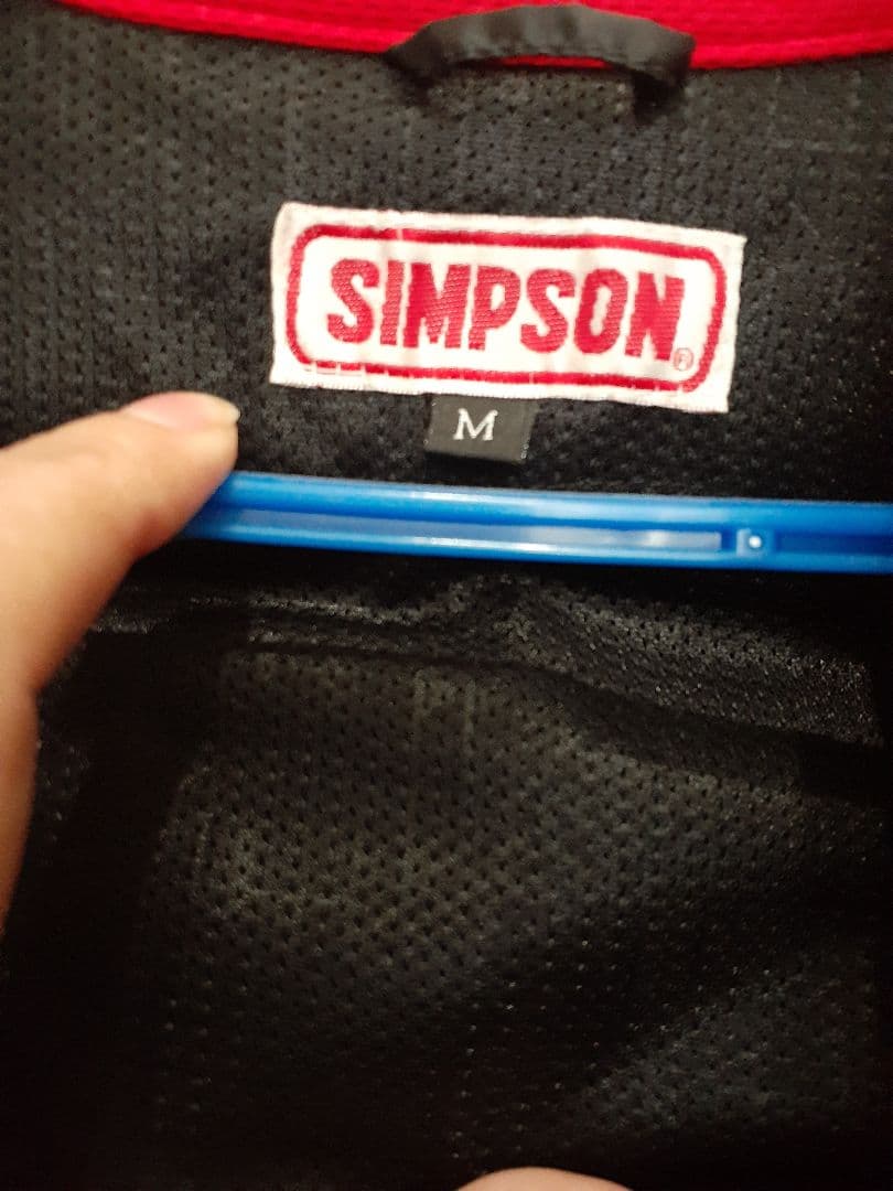 SIMPSON バイクジャケット M ブラック/レッド