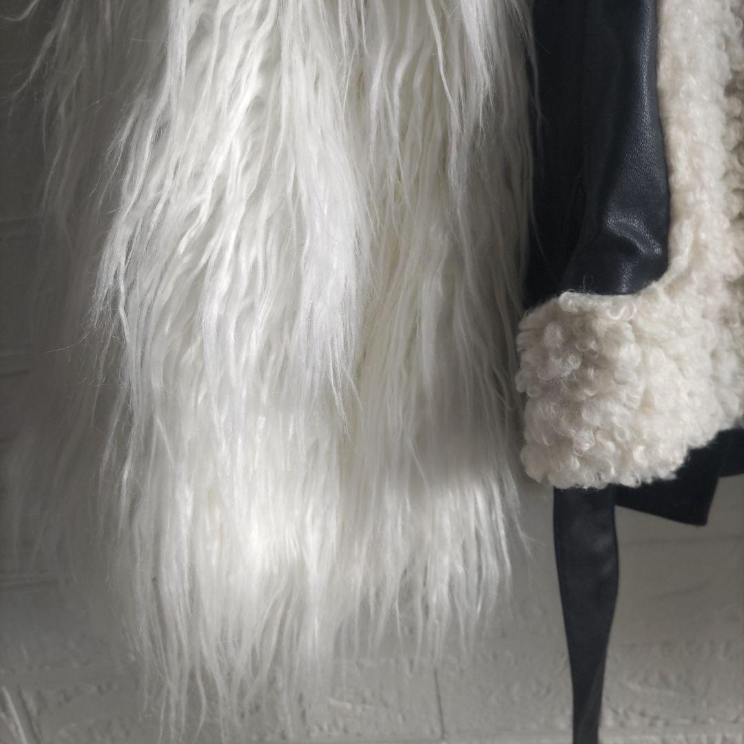 say✨ BELLE ETUDE　 ボリュームファーライダースジャケット