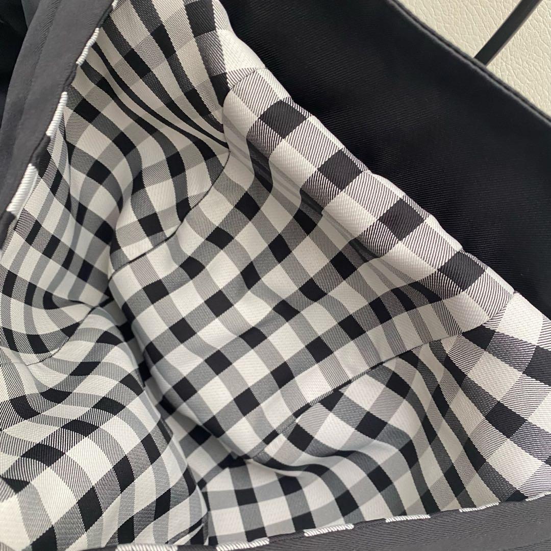 【未使用級/銀ボタン】マッキントッシュロンドン ギンガムチェック 40 黒