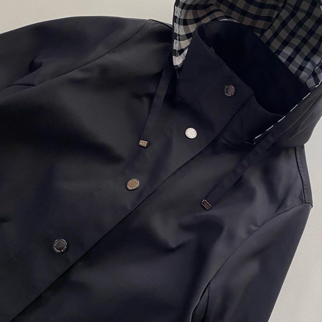 【未使用級/銀ボタン】マッキントッシュロンドン ギンガムチェック 40 黒