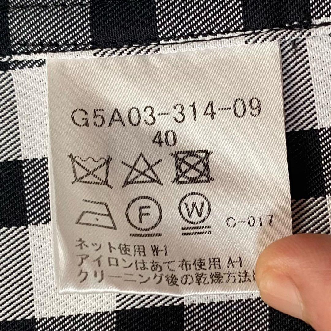 【未使用級/銀ボタン】マッキントッシュロンドン ギンガムチェック 40 黒