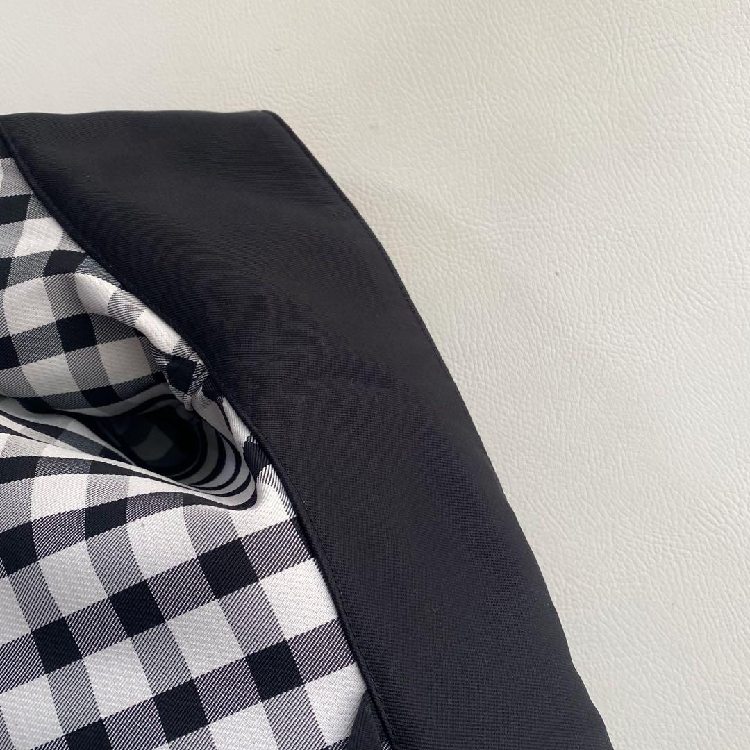 【未使用級/銀ボタン】マッキントッシュロンドン ギンガムチェック 40 黒