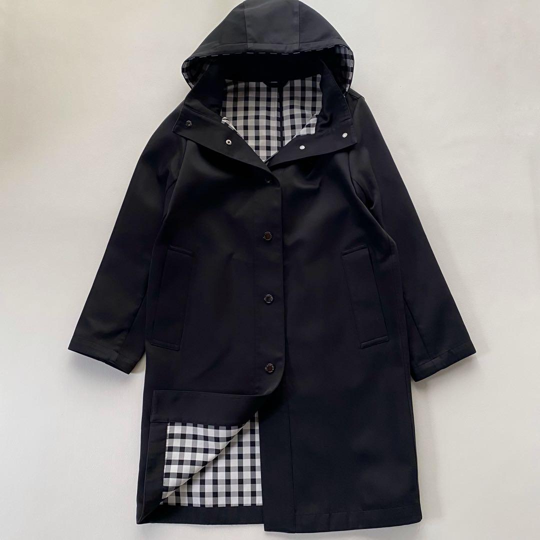 【未使用級/銀ボタン】マッキントッシュロンドン ギンガムチェック 40 黒