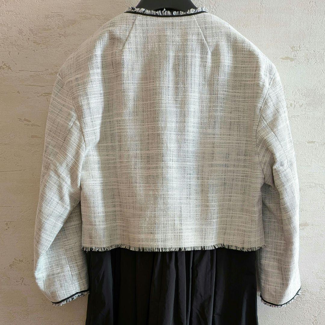 Ballsey　ボールジィ　ロングスラブツイード クルーネックジャケット