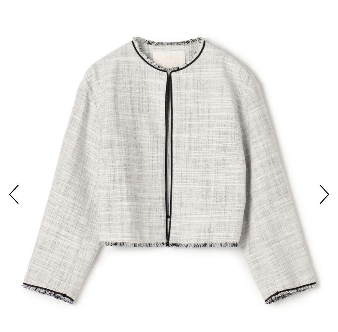 Ballsey　ボールジィ　ロングスラブツイード クルーネックジャケット