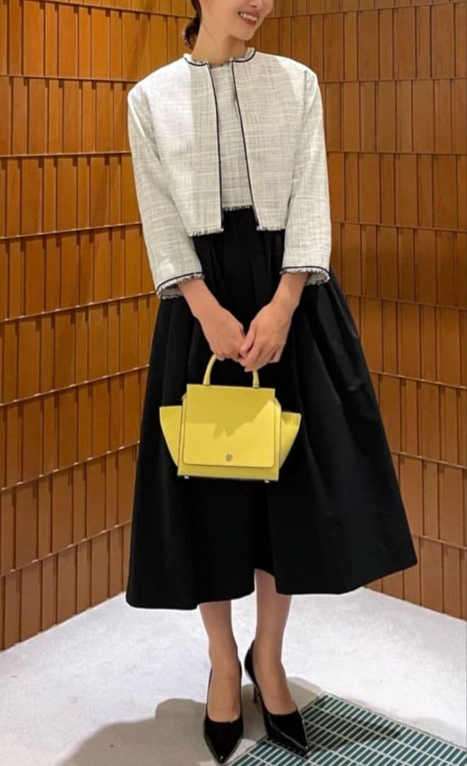 Ballsey　ボールジィ　ロングスラブツイード クルーネックジャケット