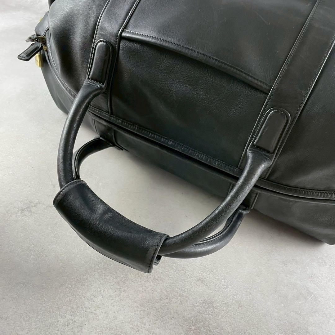 たいがまる様　COACH コーチ　ボストンバッグ　ドイツホック　ブラック　レザー