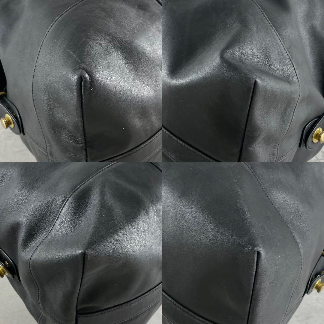 たいがまる様　COACH コーチ　ボストンバッグ　ドイツホック　ブラック　レザー