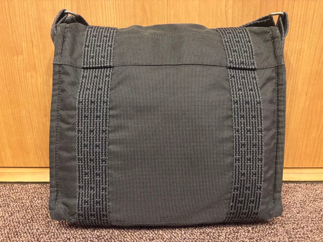 エルメス　エールライン　ショルダーバック　バサスPM グレー　キャンバス