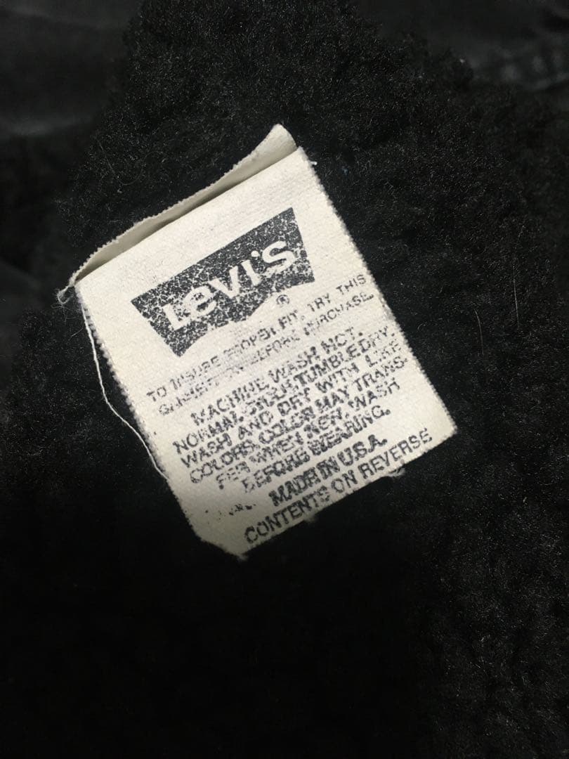 USA製 リーバイス 70629-4159 ボア ブラック デニムジャケット