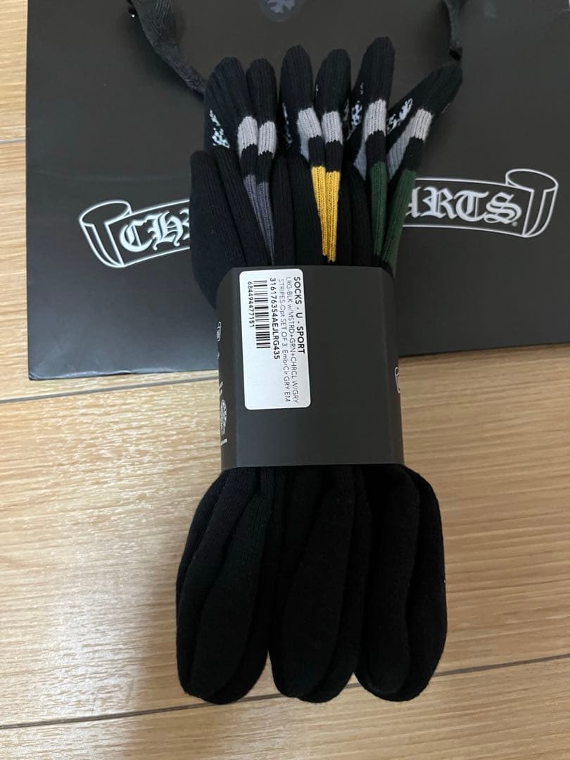 【クロムハーツ】CHROME HEARTS ソックス3足セットSizeL