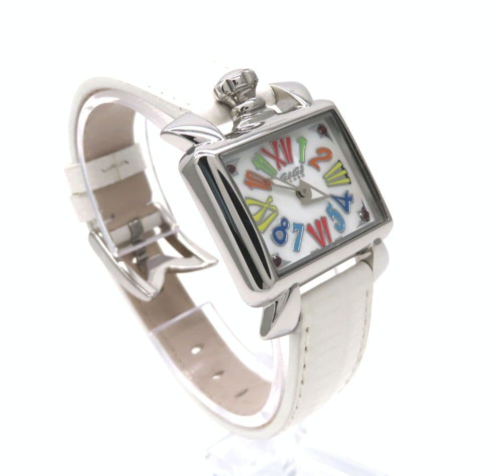 【ナポレオーネ】GaGaMILANO ガガミラノ 時計 ホワイトシェル☆極美品☆