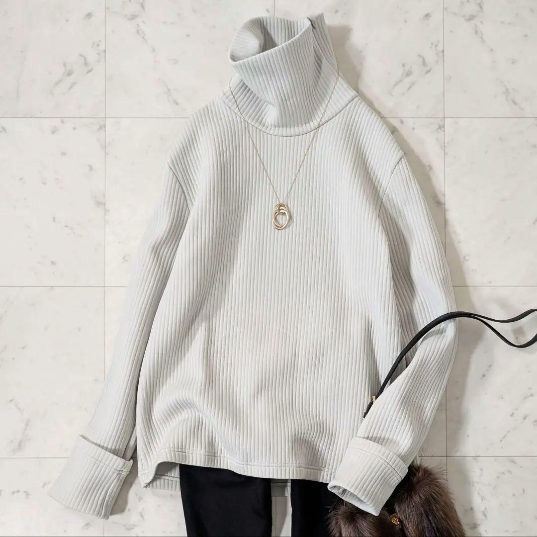 美品★MM6 メゾンマルジェラ サイドジップロールネックタートルネックスウェット