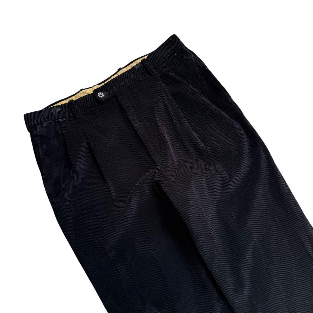 ベルナールザンスニューヨーク コーデュロイパンツ スラックス 裾ダブル ワイド