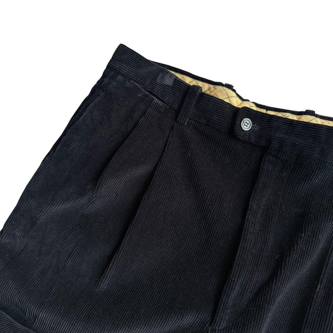ベルナールザンスニューヨーク コーデュロイパンツ スラックス 裾ダブル ワイド