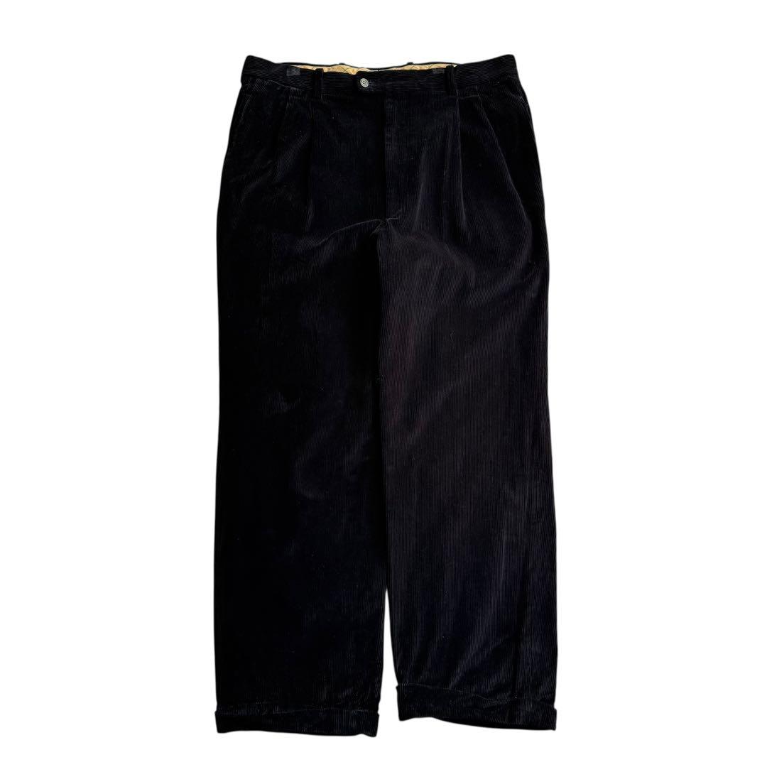 ベルナールザンスニューヨーク コーデュロイパンツ スラックス 裾ダブル ワイド