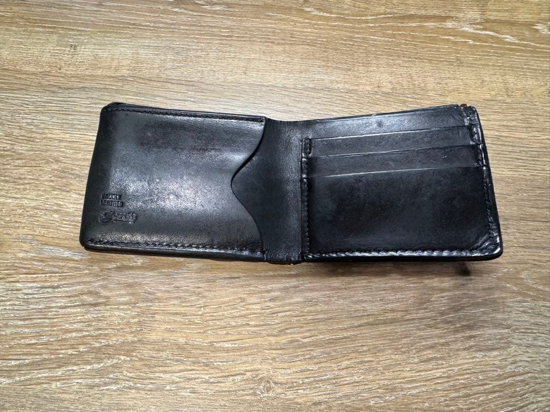 ゴローズ goro’s 二つ折り財布 サドルレザー ブラック USED 即発送