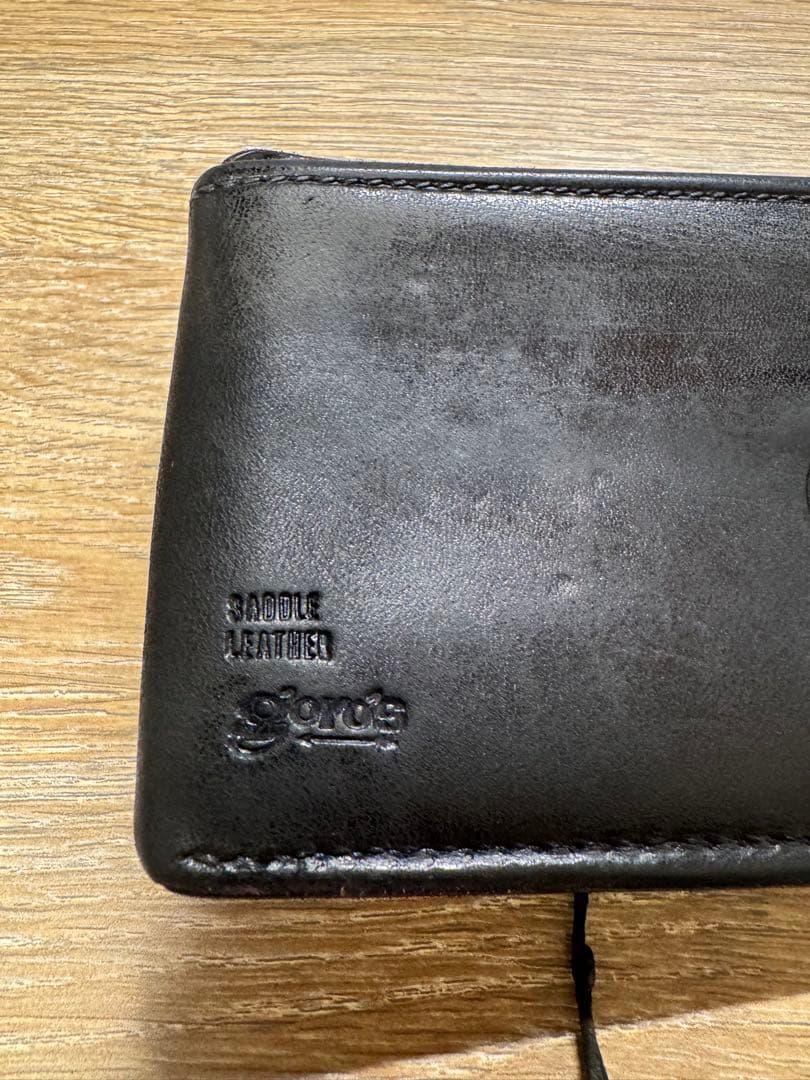 ゴローズ goro’s 二つ折り財布 サドルレザー ブラック USED 即発送
