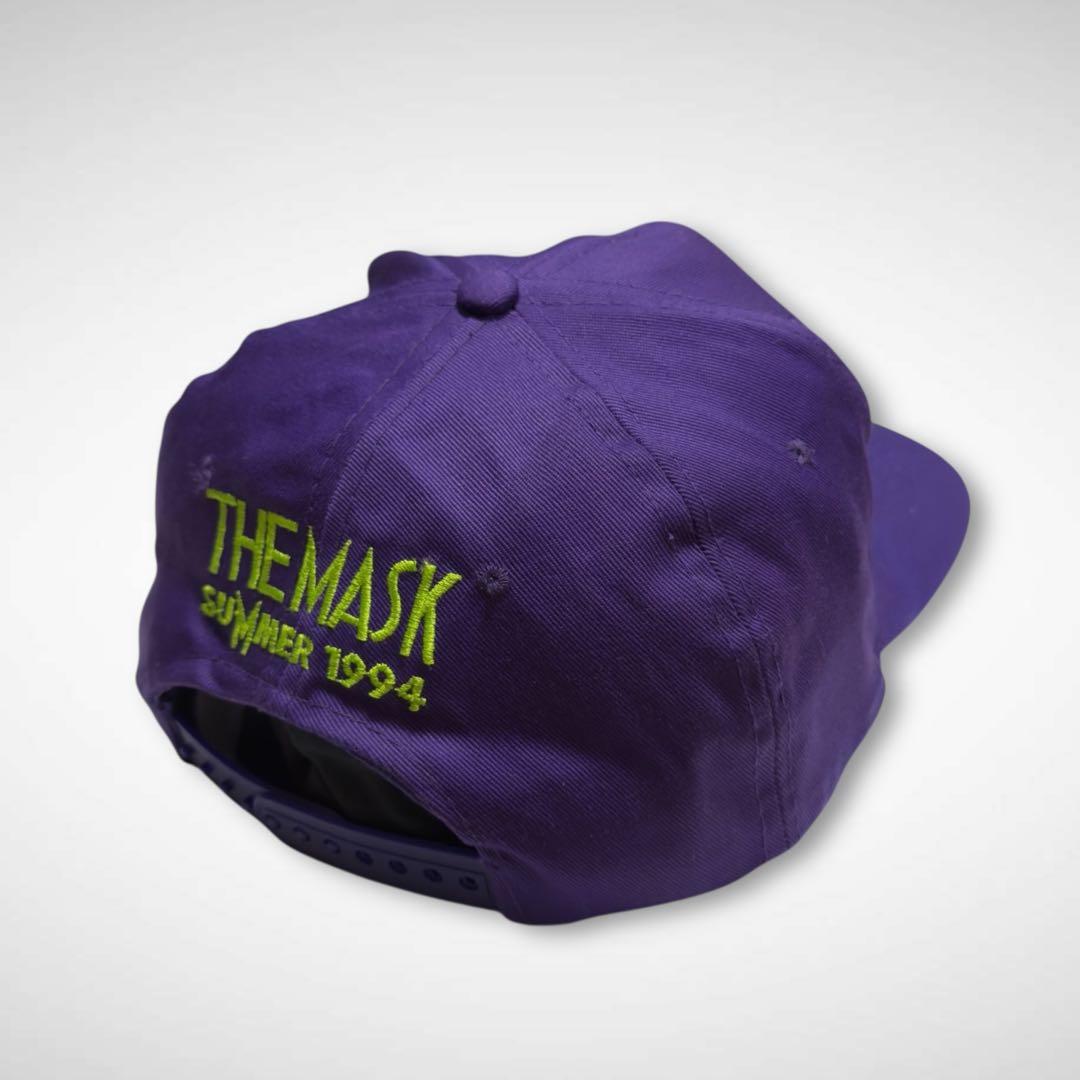THE MASK1994年製ビンテージキャップ刺繍ロゴパープルグリーン映画グッズ