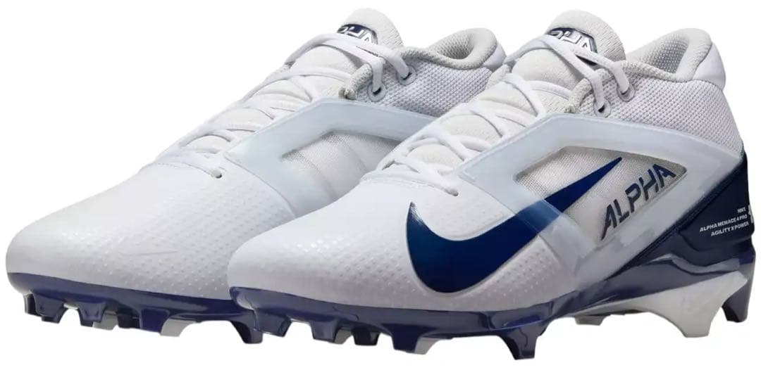ナイキ 28.5 アルファメナス プロ アメフト スパイク シューズ 靴 白 紺