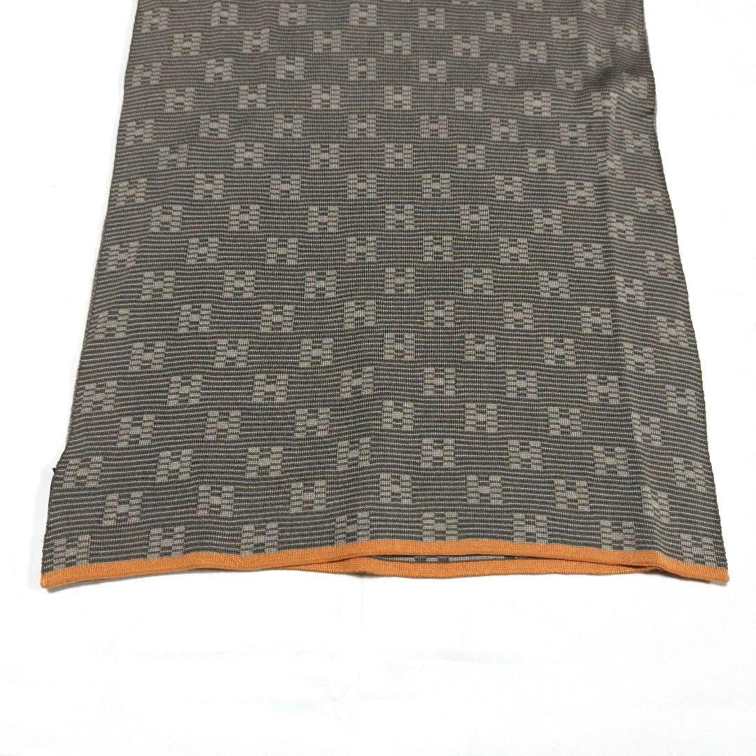HERMES エルメス Hロゴ シルク マフラー ストール