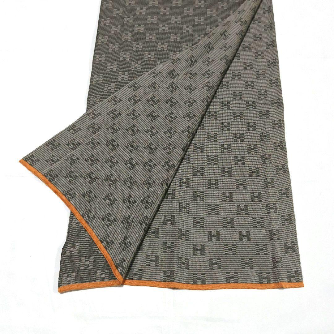 HERMES エルメス Hロゴ シルク マフラー ストール