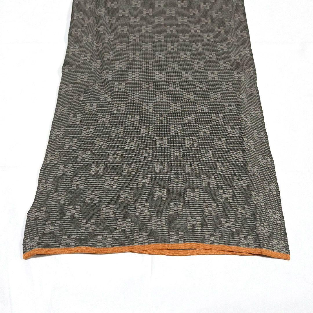 HERMES エルメス Hロゴ シルク マフラー ストール