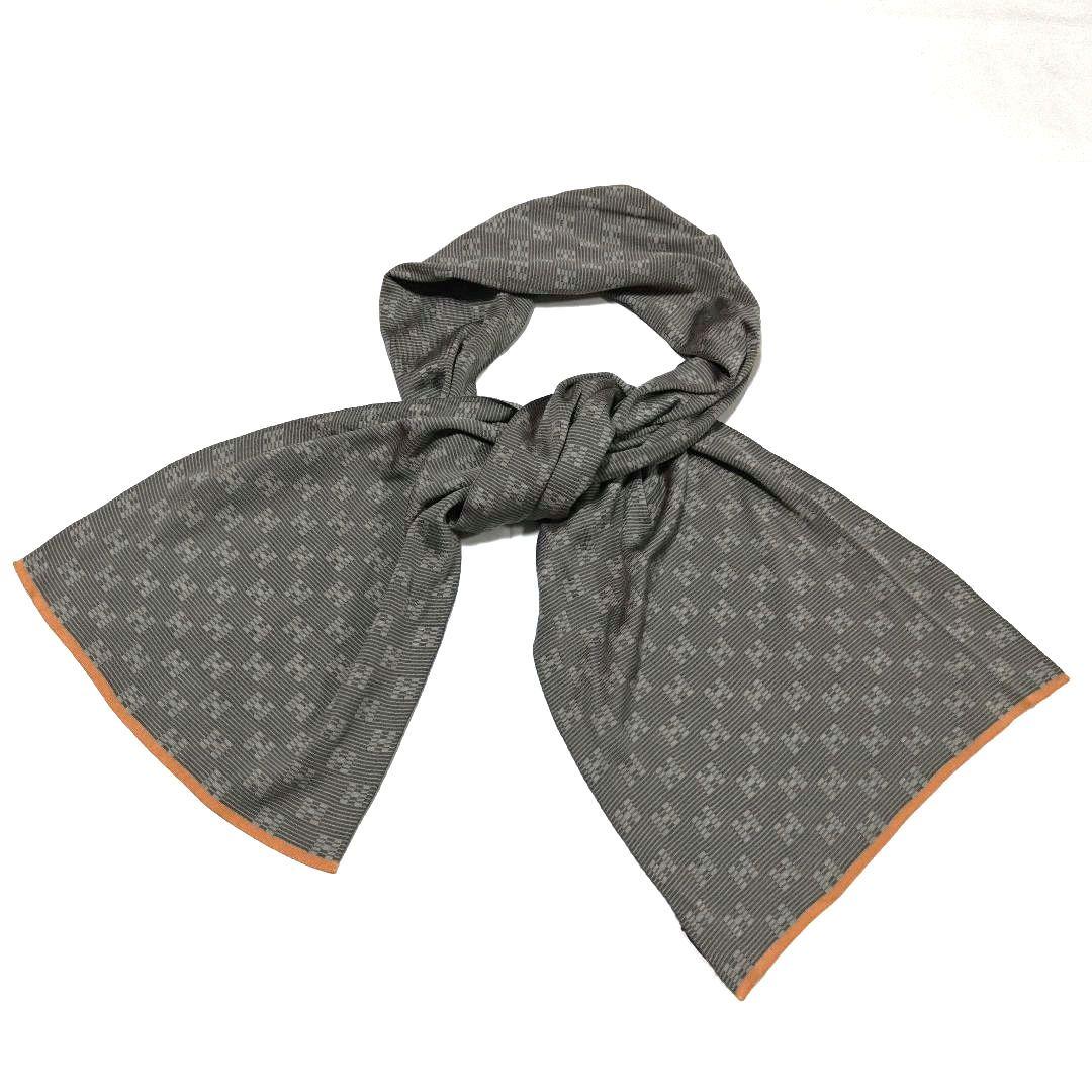 HERMES エルメス Hロゴ シルク マフラー ストール