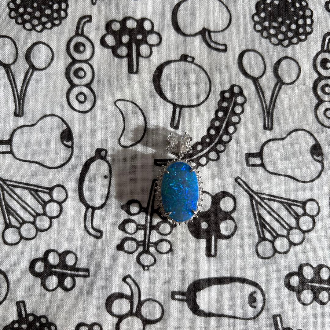 Pt900 ボルダーオパールペンダントトップ