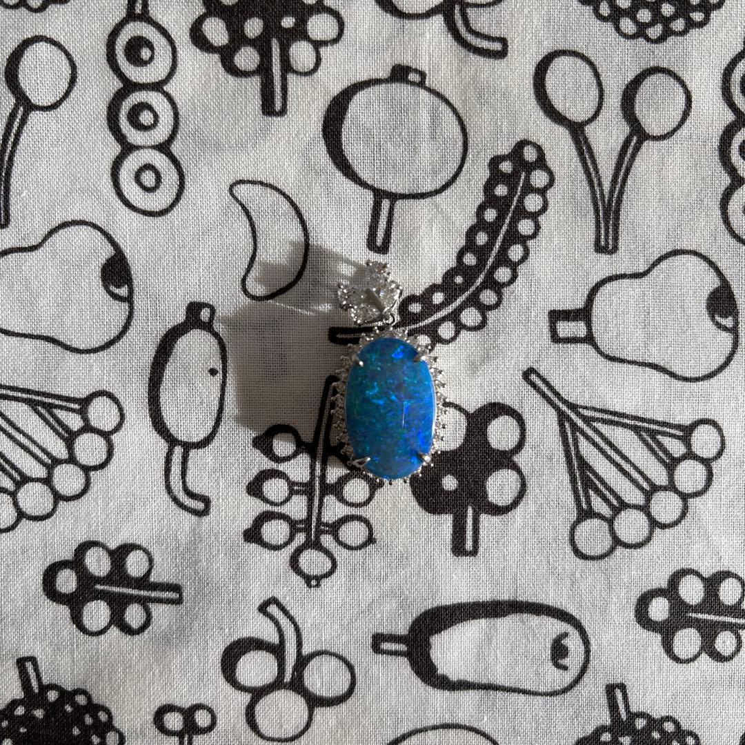 Pt900 ボルダーオパールペンダントトップ