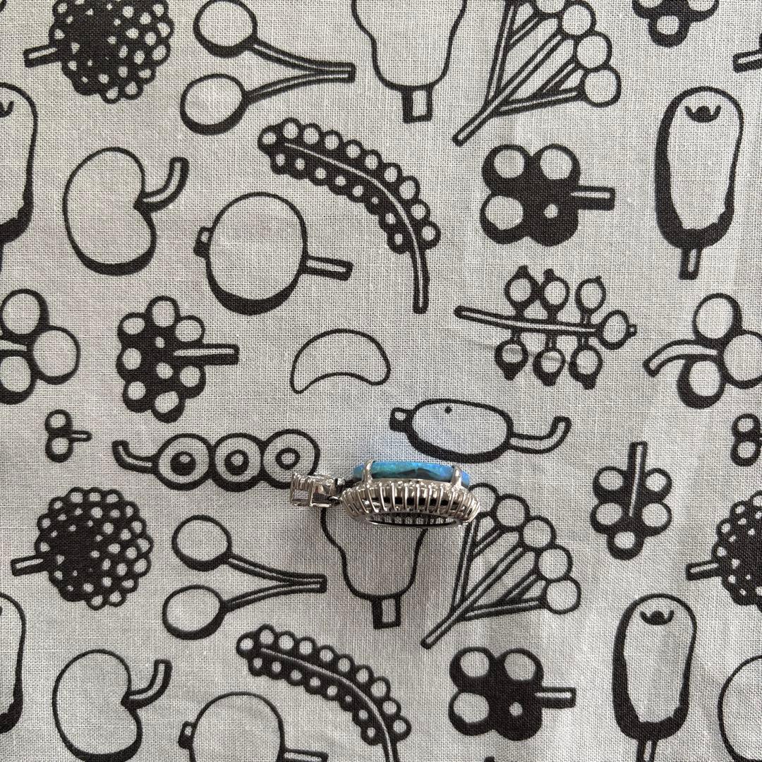 Pt900 ボルダーオパールペンダントトップ