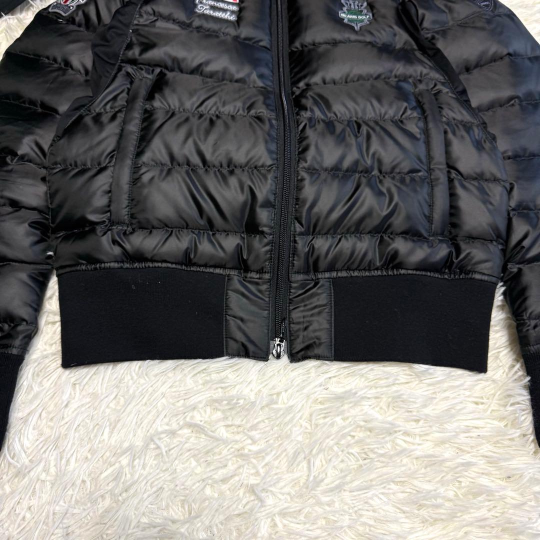 【ビームスゴルフ】美品 ダウンジャケット ブラック ワッペン S レディース