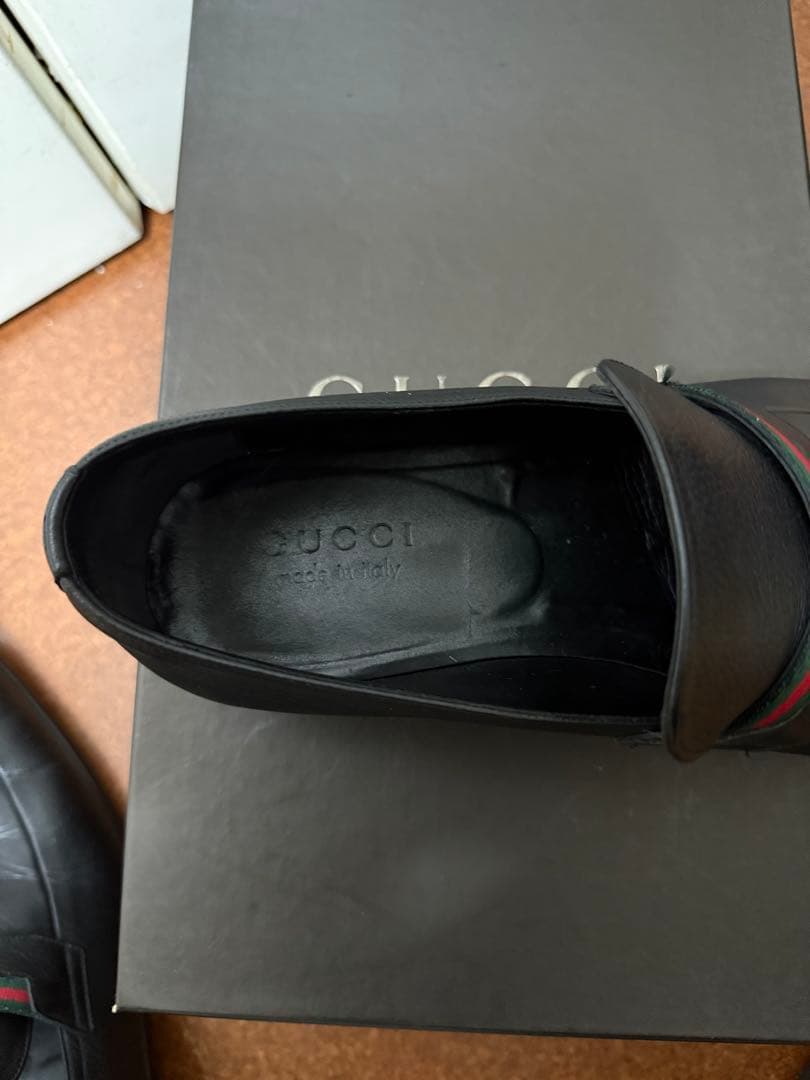 特価 GUCCI ウェブライン ローファー 40 1/2E イタリア製