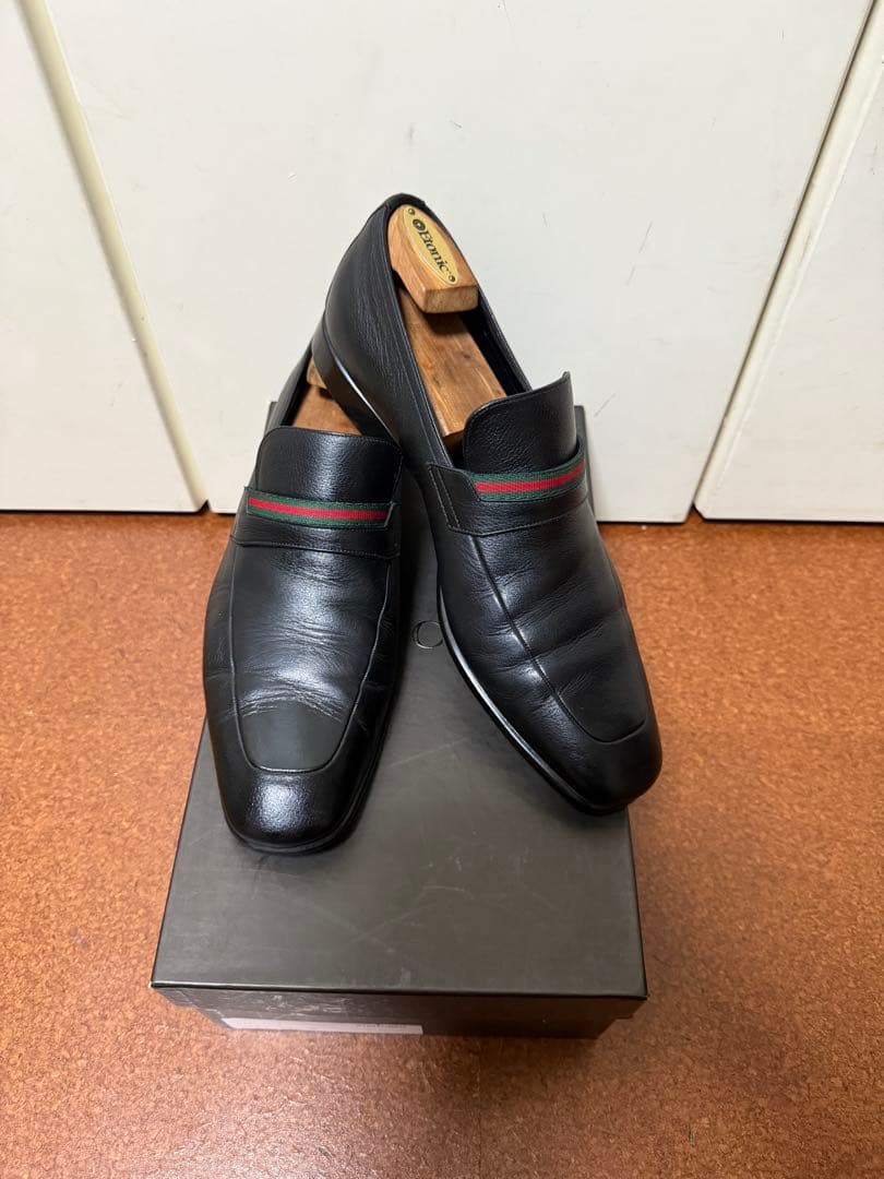特価 GUCCI ウェブライン ローファー 40 1/2E イタリア製