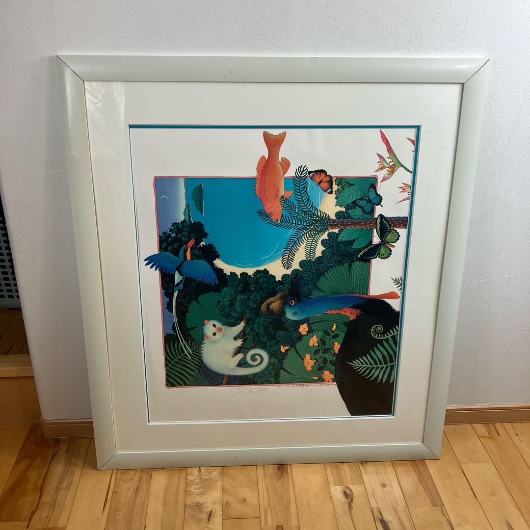 希少　ジョアン フック 絵画　リトグラフ　熱帯の動物たち　235/900