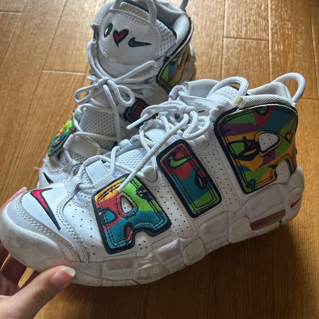 海外限定 24.0㎝ NIKE エアモア アップテンポ ピースラブ モアテン