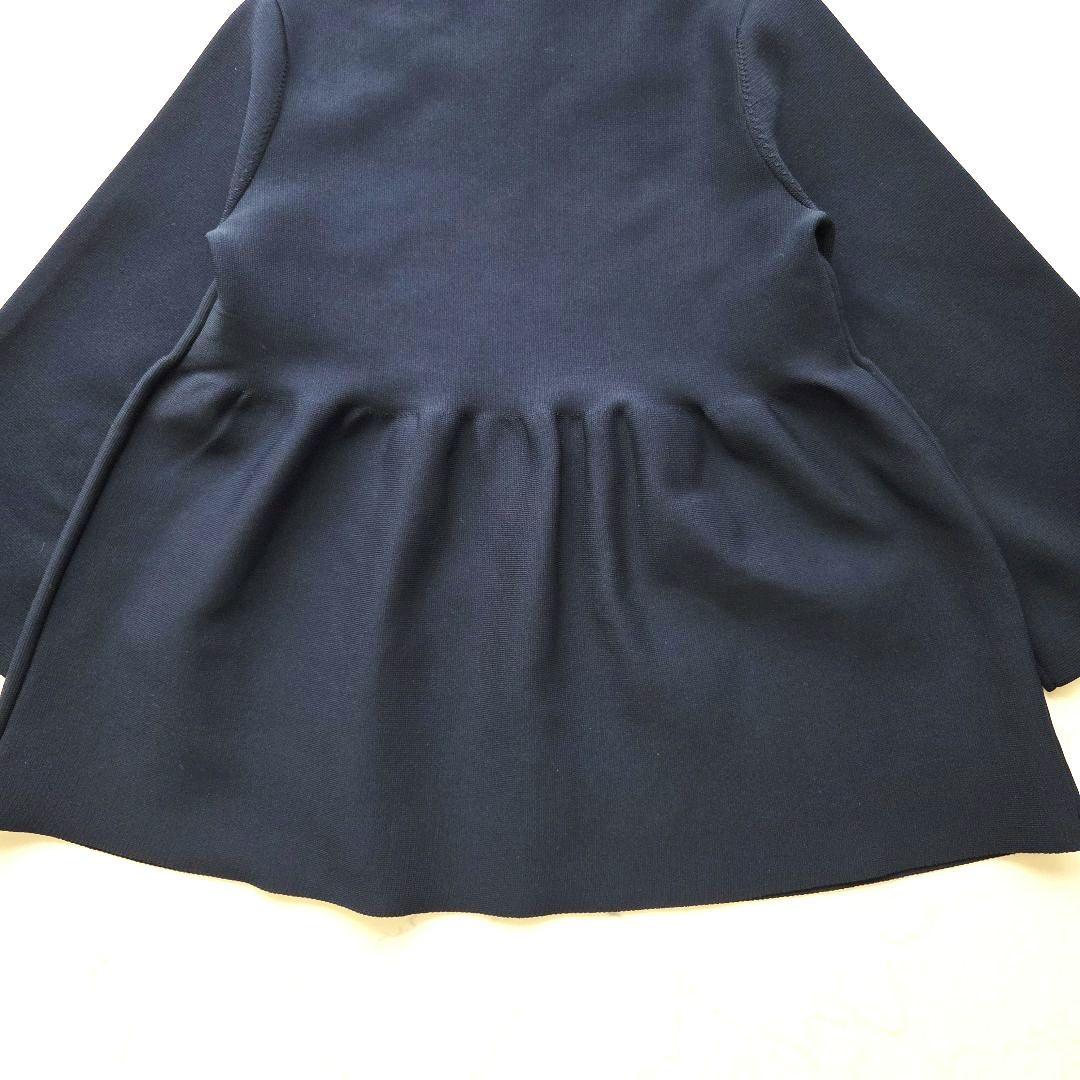 ユナイテッドアローズ　ミニフリル ニットカーディガン　ネイビー