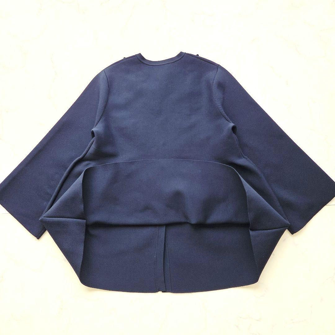 ユナイテッドアローズ　ミニフリル ニットカーディガン　ネイビー