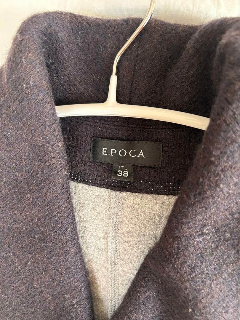 美品☆EPOCA エポカ ショールカラー ニットアウター バイカラー