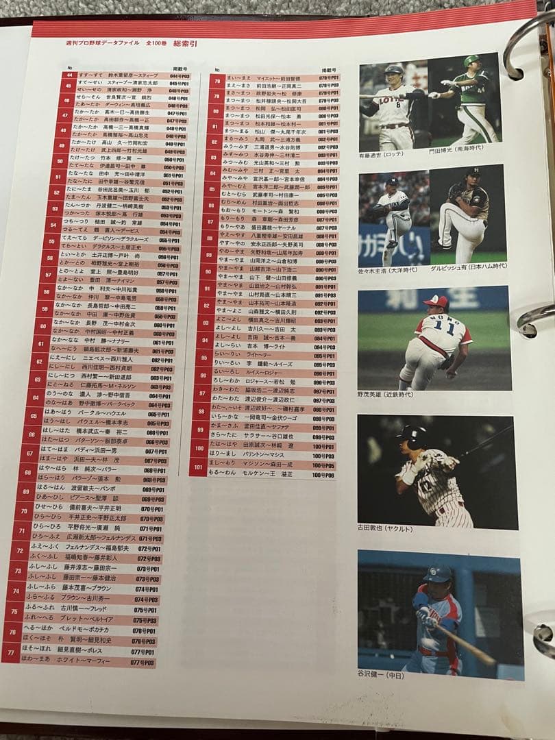 週刊プロ野球データファイル　創刊1号〜100号全巻